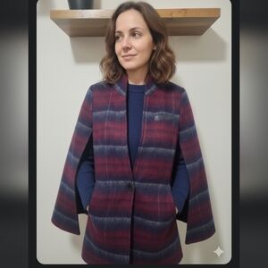 KIIND Of Women's Plaid Coat Sz M